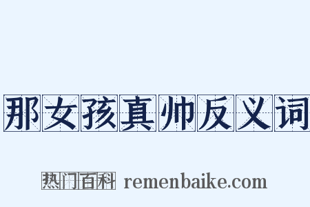 那女孩真帅反义词是什么意思的图片